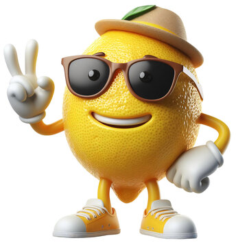 recommend clip art: cute cartoon lemon character, hula hoop tropical fruit dancing clipart