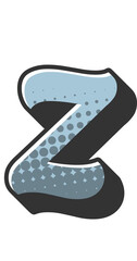 Comic Halftone Alphabet Letter and Number