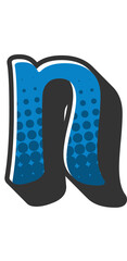 Comic Halftone Alphabet Letter and Number
