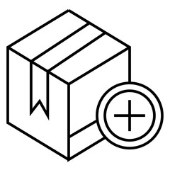 Box icon. Empty open shipping box or unboxing  icon. 