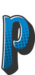 Comic Halftone Alphabet Letter and Number