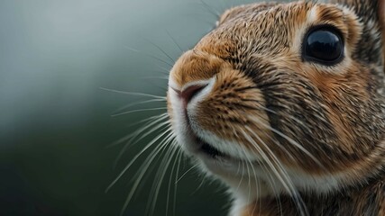 close up portrait of a rabbit