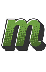 Comic Halftone Alphabet Letter and Number