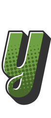 Comic Halftone Alphabet Letter and Number