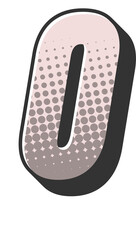 Comic Halftone Alphabet Letter and Number
