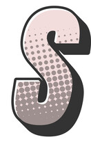 Comic Halftone Alphabet Letter and Number