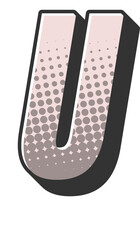 Comic Halftone Alphabet Letter and Number