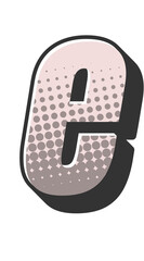 Comic Halftone Alphabet Letter and Number