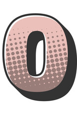 Comic Halftone Alphabet Letter and Number