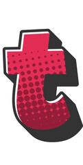 Comic Halftone Alphabet Letter and Number