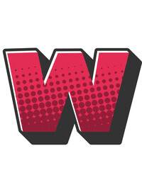 Comic Halftone Alphabet Letter and Number