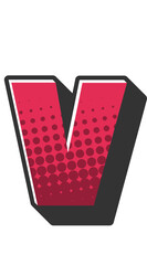 Comic Halftone Alphabet Letter and Number