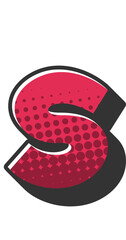 Comic Halftone Alphabet Letter and Number