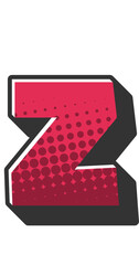 Comic Halftone Alphabet Letter and Number