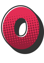 Comic Halftone Alphabet Letter and Number