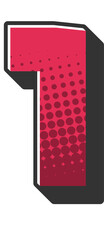Comic Halftone Alphabet Letter and Number