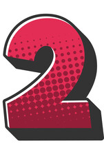 Comic Halftone Alphabet Letter and Number