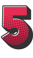 Comic Halftone Alphabet Letter and Number