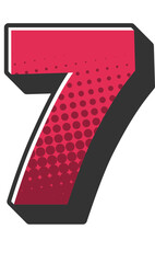 Comic Halftone Alphabet Letter and Number