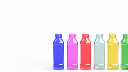The plastic bottle for eco or product concept 3d rendering.