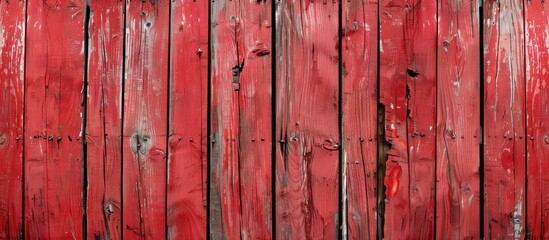 Background of weathered red wood, wooden area with available space for text.