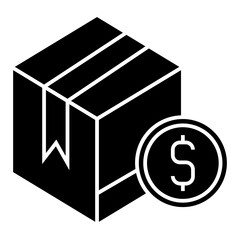 Box icon. Empty open shipping box or unboxing  icon. 