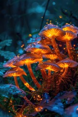 Glowing Psilocybe Mushrooms