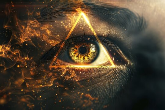 eye of horus illuminati conspiracy concept digital illustration