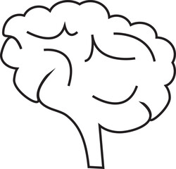 illustration of the brain vital organ icon
