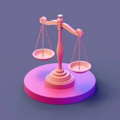 Simple 3d icon of scales