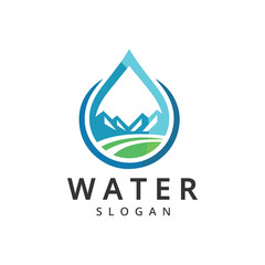 Drop Water Logo Design Illustration