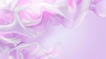 Obraz premium Elegant Purple Fabric Draping on a White Surface