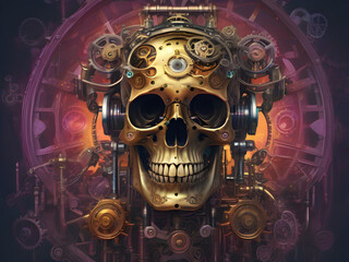 skull and bones steampunk