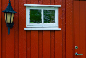 close-up of the typical rorbu (the fisherman house), Norway