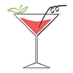 Cocktail handdrawn icon