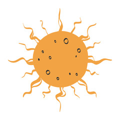 Sun handdrawn icon