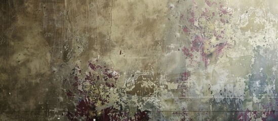 Textured wall with a worn-out wallpaper backdrop.