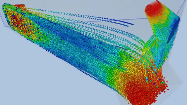 Industrial duct mixer airflow simulation - CFD simulation Computational fluid dynamics