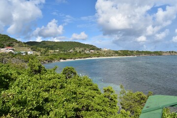 View of the Petit Carenage Beach, Carriacou, Grenada.