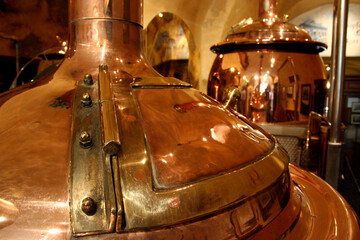 kettle in a beer brewery