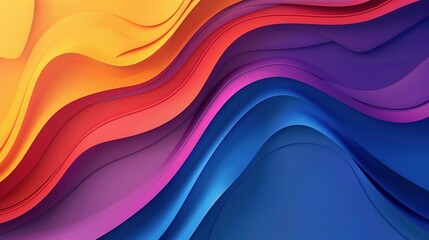 Abstract Background curved wave colorful background 3d render. Digital abstract background, banners, wallpapers, posters, covers, tech, AI, data, audio, graphics, presentation, and more.