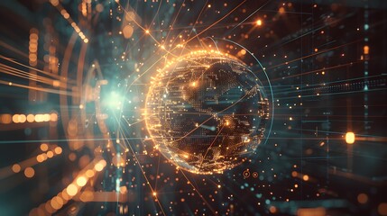 Obraz premium circular technology background