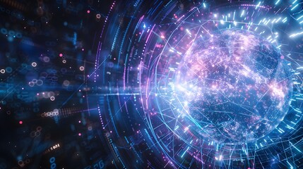 Fototapeta premium circular technology background