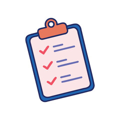 Colorful Checklist Clipboard Illustration for Task Organization