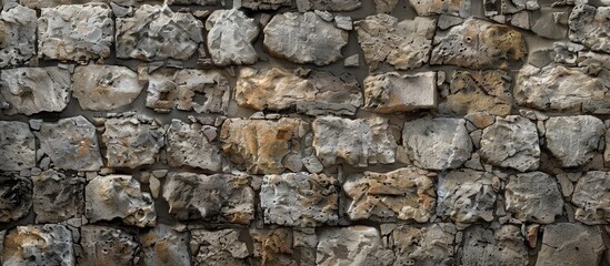 Fototapeta premium Texture of an aged stone wall