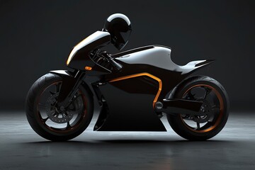 modern futuristic sleek motorcycle