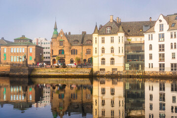 Naklejka premium Alesund downtown views, Norway