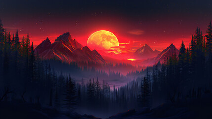 A Beautiful Nature And Sunset 