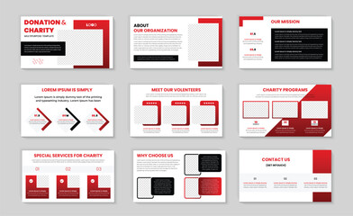 Powerpoint presentation template design for charity event