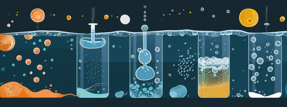 Diagrams illustrating the process of osmosis.